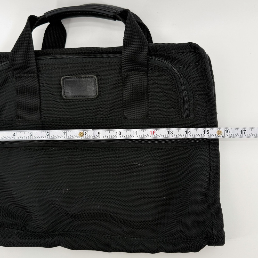 Tumi Black Nylon Expandable‎ Laptop Briefcase Messenger Bag Travel Vacation Gift - Picture 11 of 14